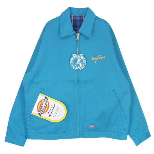 HYSTERIC GLAMOUR ヒステリックグラマー 23SS 02231AB01 Dickies ディッキーズ アイゼンハワー ジップ ジャケット ブルー系 XL【新古品】【未使用】【中古】