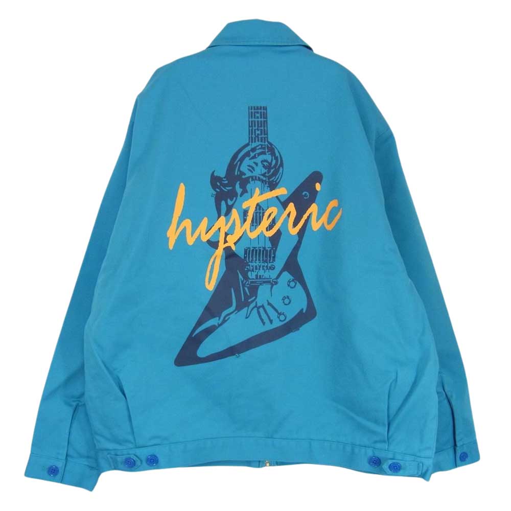 HYSTERIC GLAMOUR ヒステリックグラマー 23SS 02231AB01 Dickies ディッキーズ アイゼンハワー ジップ ジャケット ブルー系 XL【新古品】【未使用】【中古】