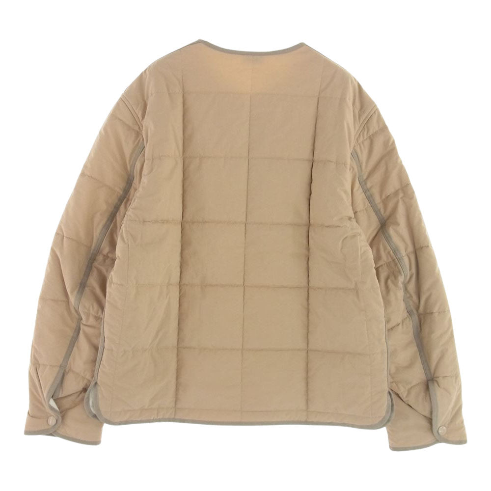 DRIES VAN NOTEN ドリスヴァンノッテン 19AW 73-08-94-08011 中綿キルティング オーバーサイズ ノーカラー プルオーバー ジャケット ベージュ系 M【極上美品】【中古】