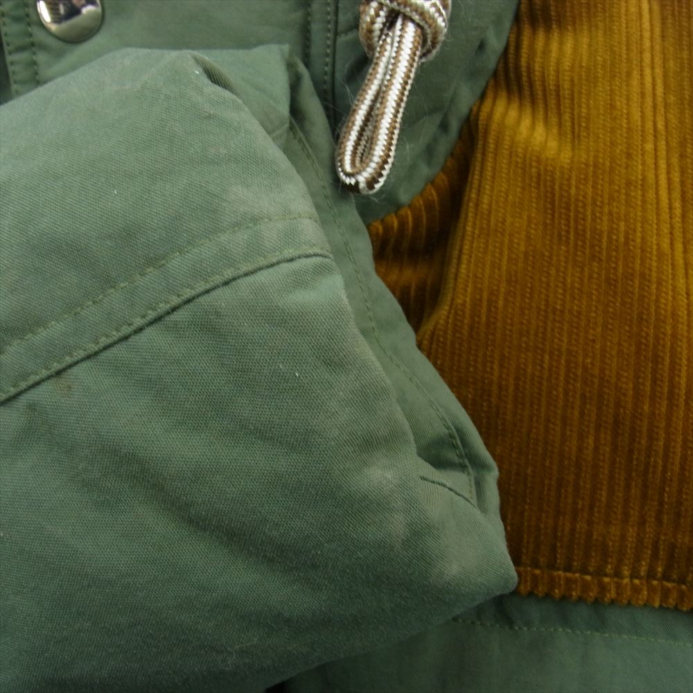 ACNE STUDIOS アクネストゥディオズ 19AW FN-MN-OUTW000151 Hooded Down Jacket フーデッド ダブルジップ コーデュロイ切替 ダウンジャケット モスグリーン系 48【中古】
