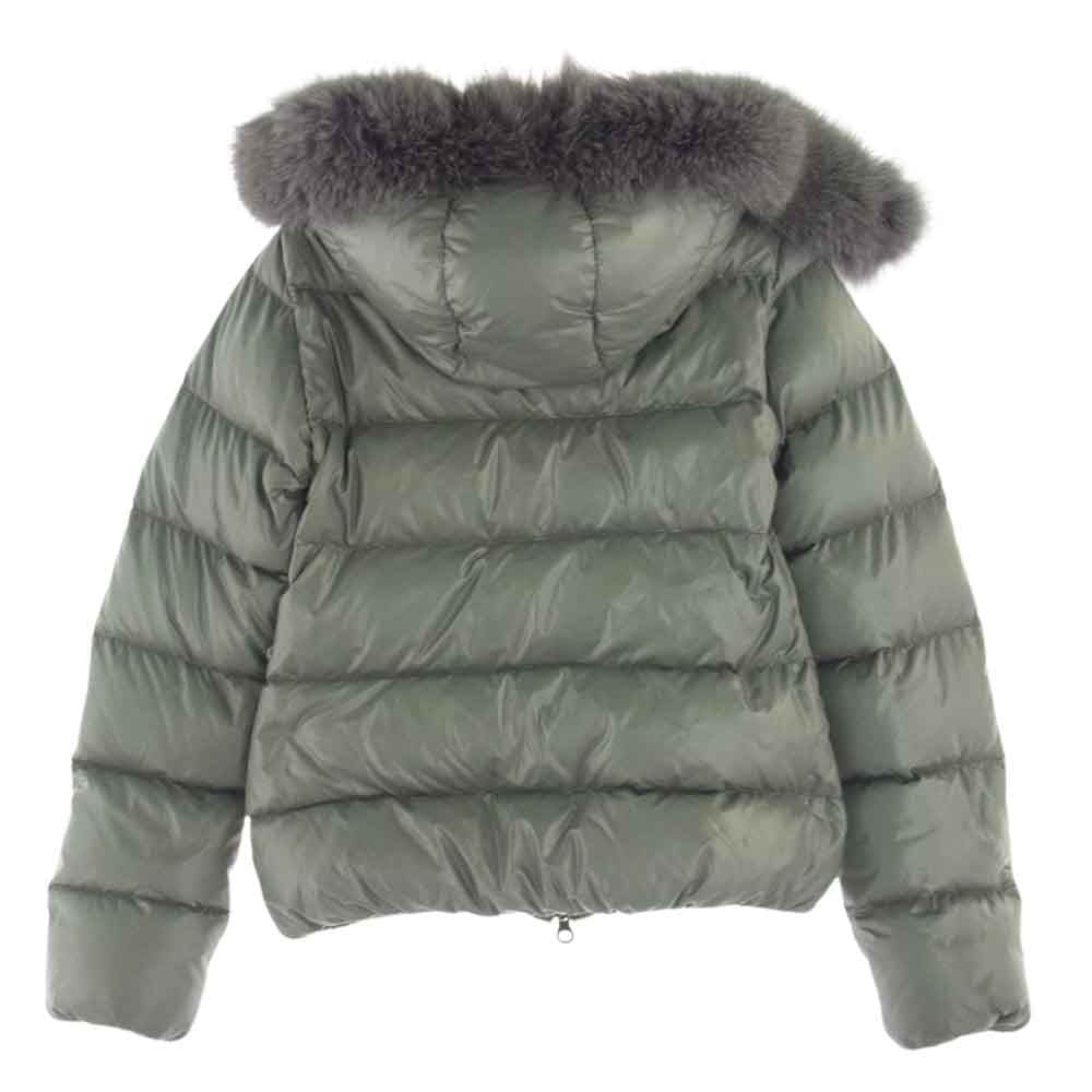 DUVETICA デュベティカ D.030.07/1035.R ADHARA 国内正規品 ADHARA アダラ ナイロン フォックスファー フーディ ダウン ジャケット カーキ系 38【中古】