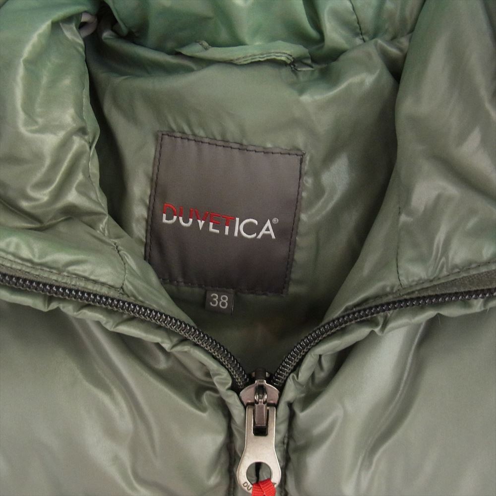 DUVETICA デュベティカ D.030.07/1035.R ADHARA 国内正規品 ADHARA アダラ ナイロン フォックスファー フーディ ダウン ジャケット カーキ系 38【中古】