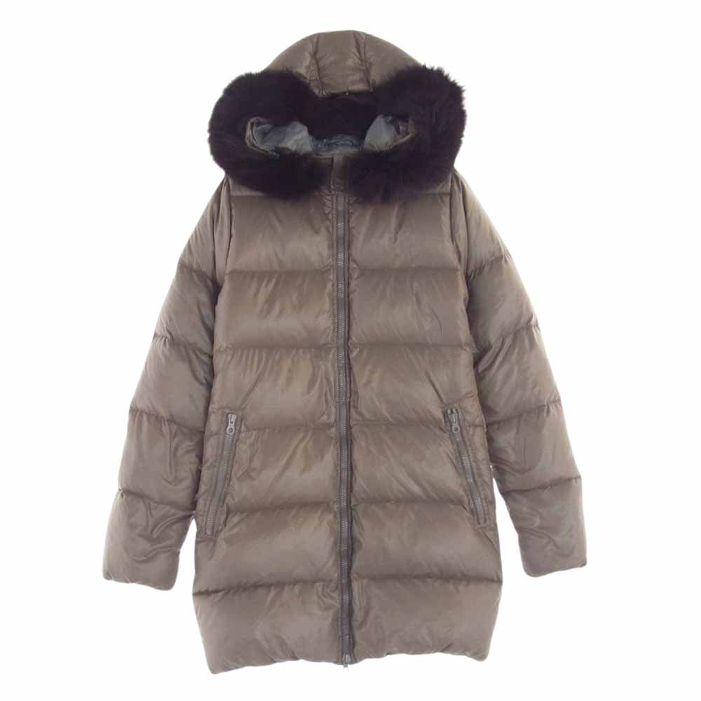 DUVETICA デュベティカ D.037.00/1057.R KAPPA 国内正規品 KAPPA カッパ フォックスファー ロング ダウン ジャケット ベージュ系 38【中古】