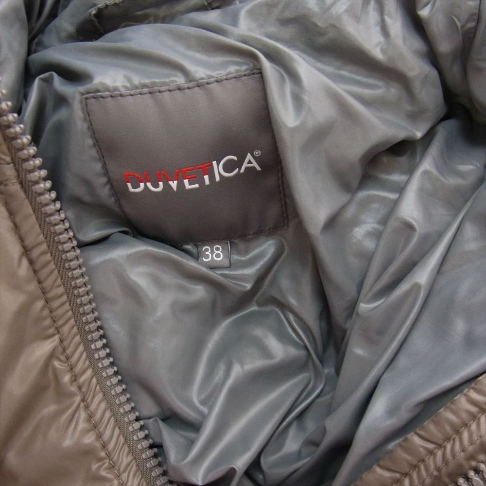 DUVETICA デュベティカ D.037.00/1057.R KAPPA 国内正規品 KAPPA カッパ フォックスファー ロング ダウン ジャケット ベージュ系 38【中古】