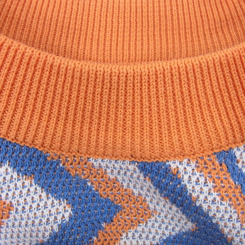MARC JACOBS マークジェイコブス 14SS S84GU0011 Printed Knit Sweater プリンテッド ニット セーター オレンジ系 L【中古】