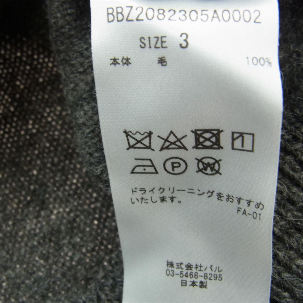 フランネル BBZ2082305A0002 Wool Crewneck Sweater ウール クルーネック ニット セーター グレー系 3【中古】