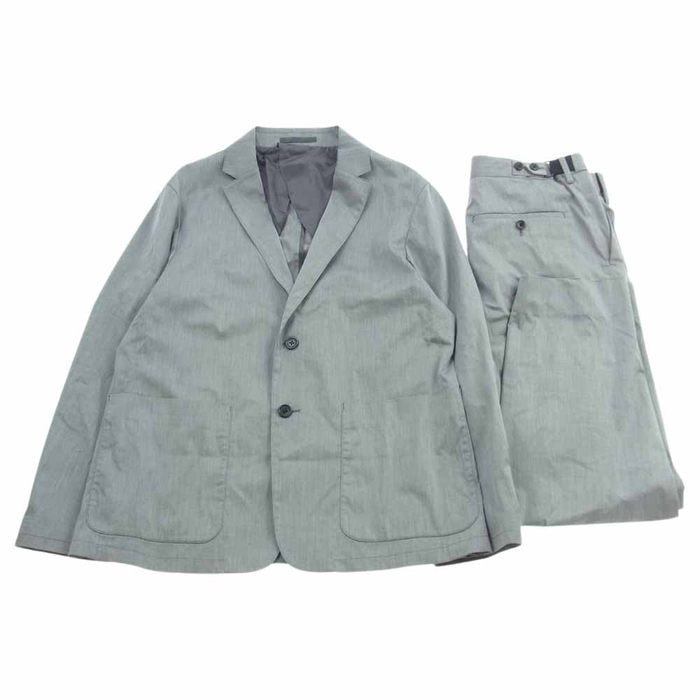 TOMORROWLAND トゥモローランド 63-07-02-07404 63-04-02-04404 セットアップ エジプシャン コットンツイル 2Bテーラード ジャケット スラックス パンツ グレー系 M【中古】