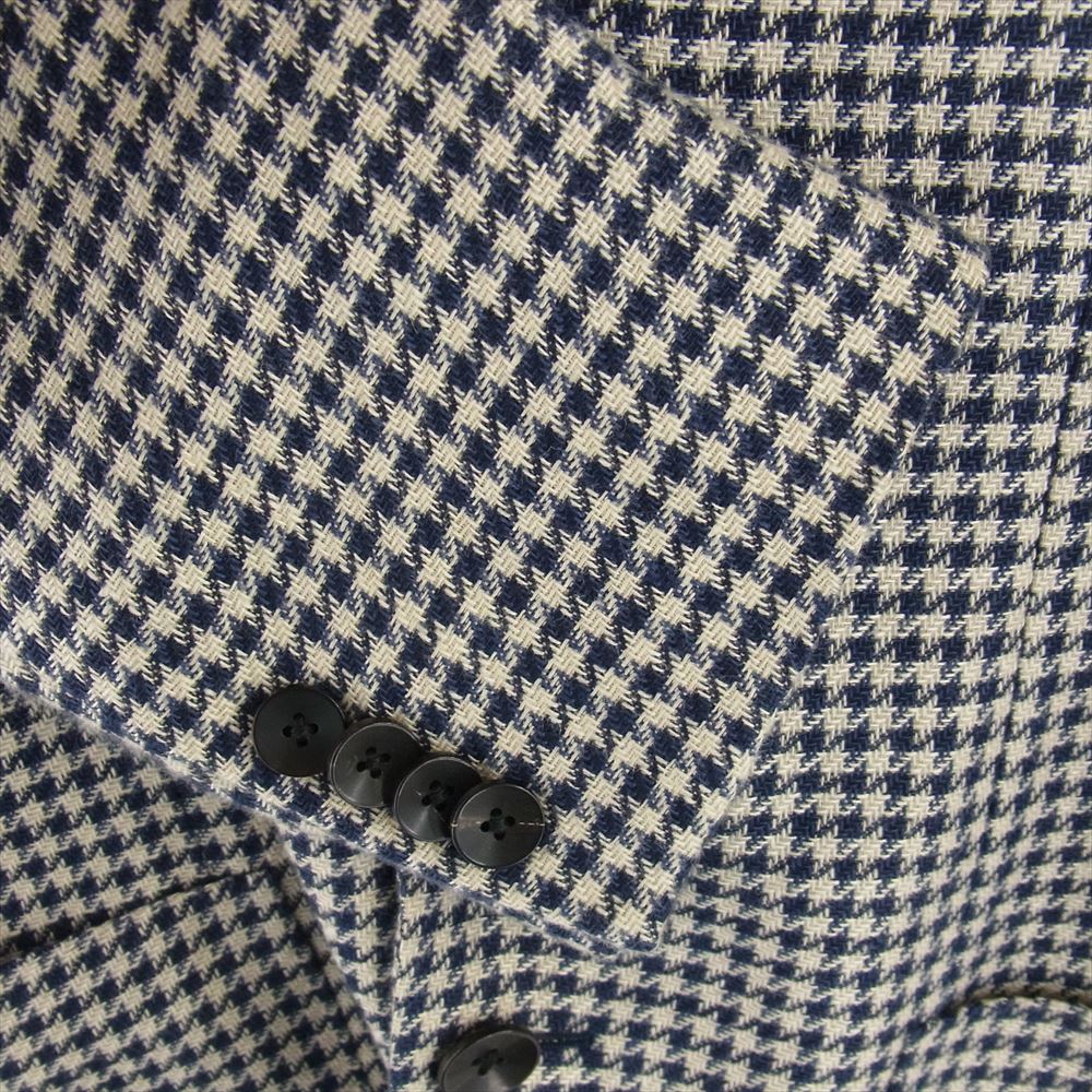 TOMORROWLAND トゥモローランド 61-07-01-07005 PILGRIM ピルグリム シングル ブレステッド 3B 3ボタン テーラード ジャケット 千鳥柄 ブラック系 46【中古】