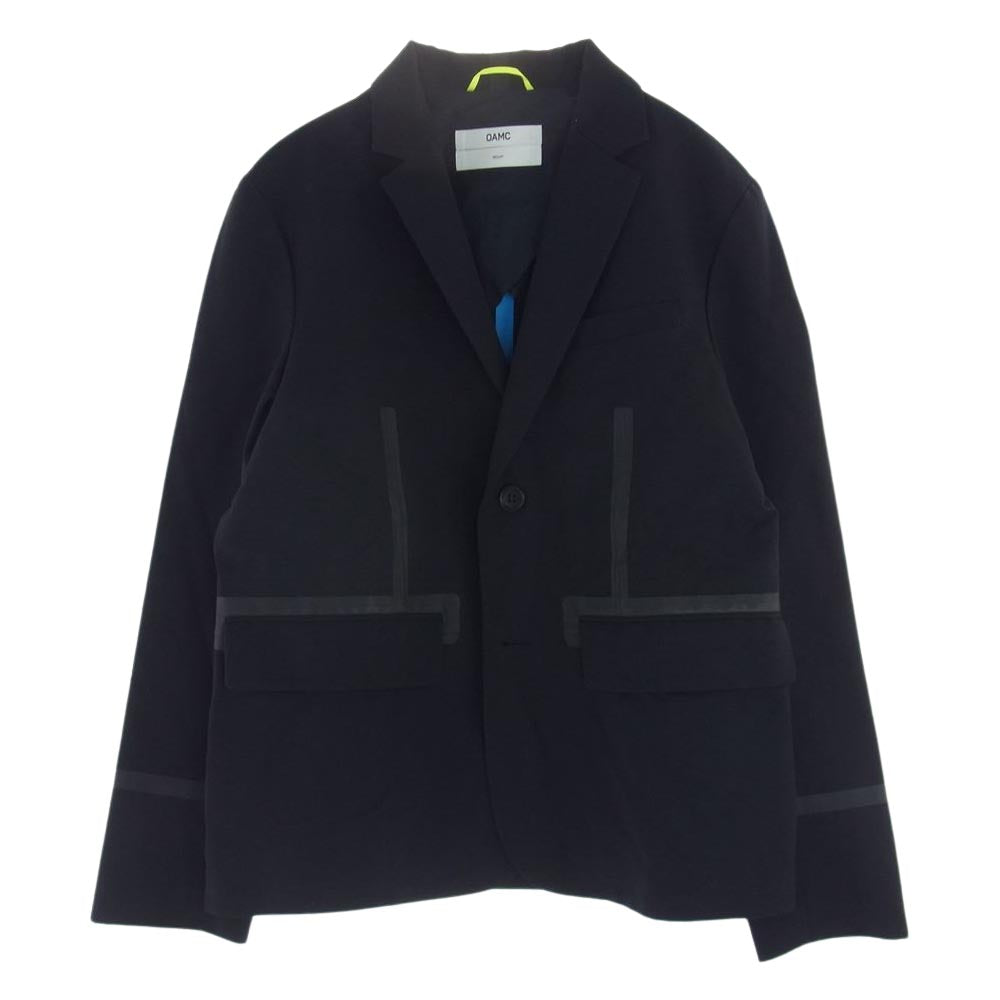 オーエーエムシー 15SS I019807 TECHNICAL BLAZER パイピング テクニカル ブレザー ジャケット ブラック系 MEDIUM【中古】