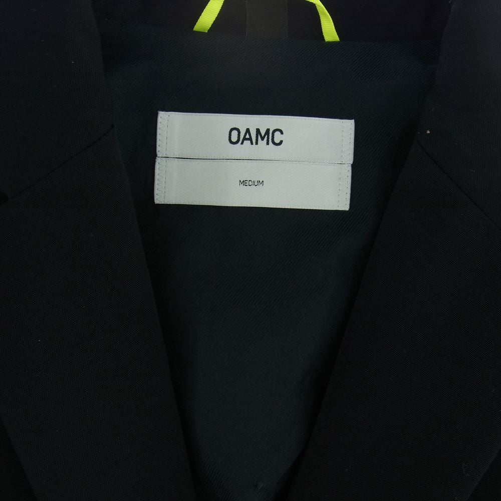 オーエーエムシー 15SS I019807 TECHNICAL BLAZER パイピング テクニカル ブレザー ジャケット ブラック系 MEDIUM【中古】