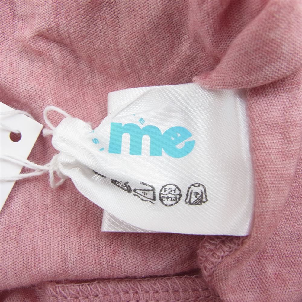 ISSEY MIYAKE イッセイミヤケ MI64JK442 me ミー アンゴラ混 コットン タートルネック ハイネック 長袖 Tシャツ ピンク系【美品】【中古】