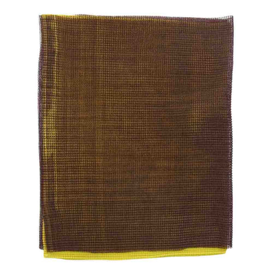 ISSEY MIYAKE イッセイミヤケ MI73AD361 me ミー ボックスプリーツ加工 二重生地 バイカラー ネックウォーマー マスタード系 ブラウン系【中古】