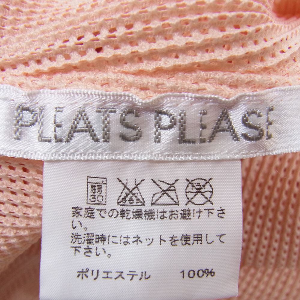 PLEATS PLEASE プリーツプリーズ イッセイミヤケ PP03-FT776 プリーツ加工 メッシュ ノースリーブ チュニック ピンク系 3【中古】