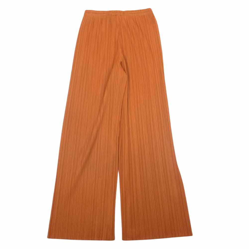 PLEATS PLEASE プリーツプリーズ イッセイミヤケ PP53-JF643 プリーツ加工 ロング パンツ オレンジ系 4【中古】