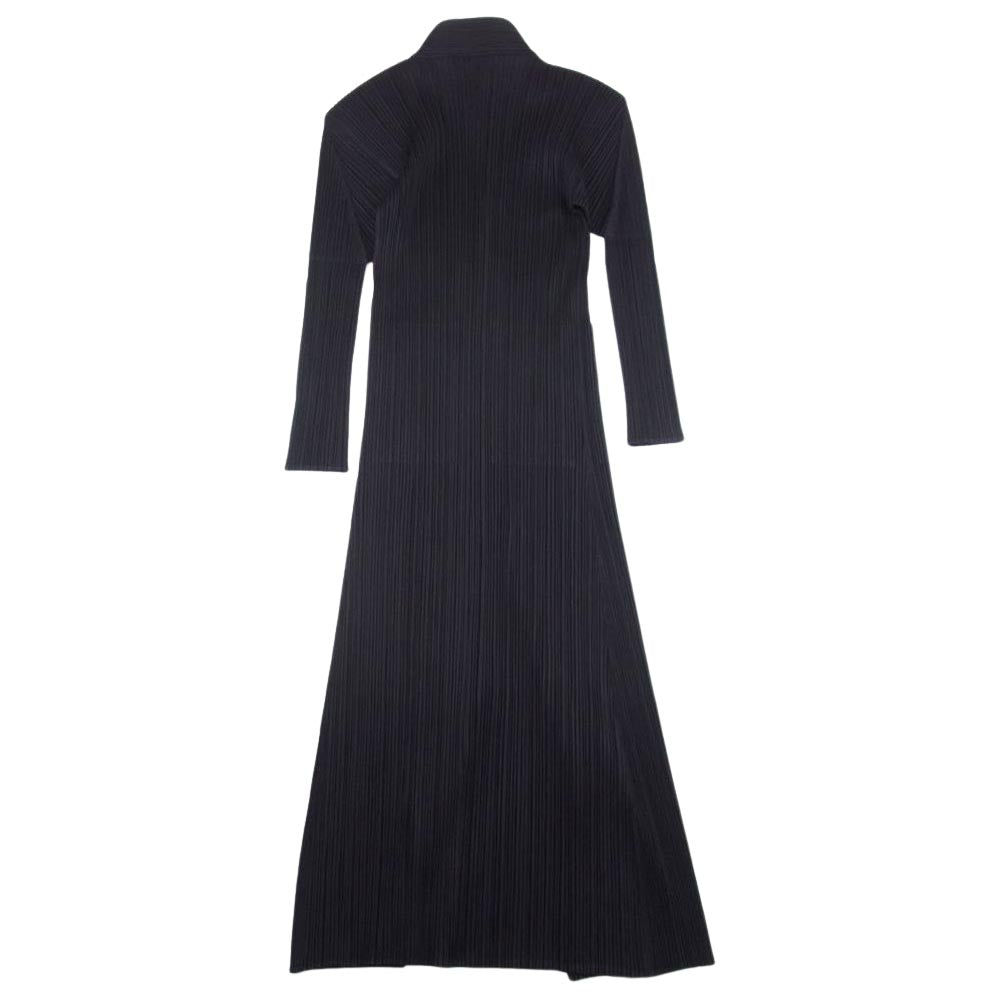 PLEATS PLEASE プリーツプリーズ イッセイミヤケ PP13-JA535 プリーツ加工 ブラウス シャツ ロング ワンピース ダークブラウン ブラウン系 2【中古】