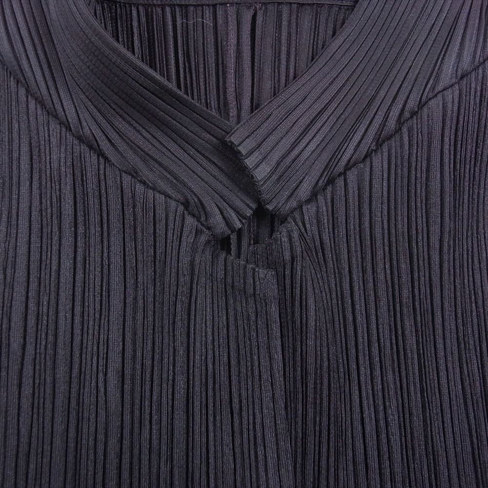 PLEATS PLEASE プリーツプリーズ イッセイミヤケ PP13-JA535 プリーツ加工 ブラウス シャツ ロング ワンピース ダークブラウン ブラウン系 2【中古】