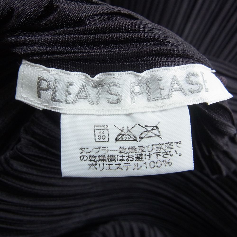 PLEATS PLEASE プリーツプリーズ イッセイミヤケ PP13-JA535 プリーツ加工 ブラウス シャツ ロング ワンピース ダークブラウン ブラウン系 2【中古】