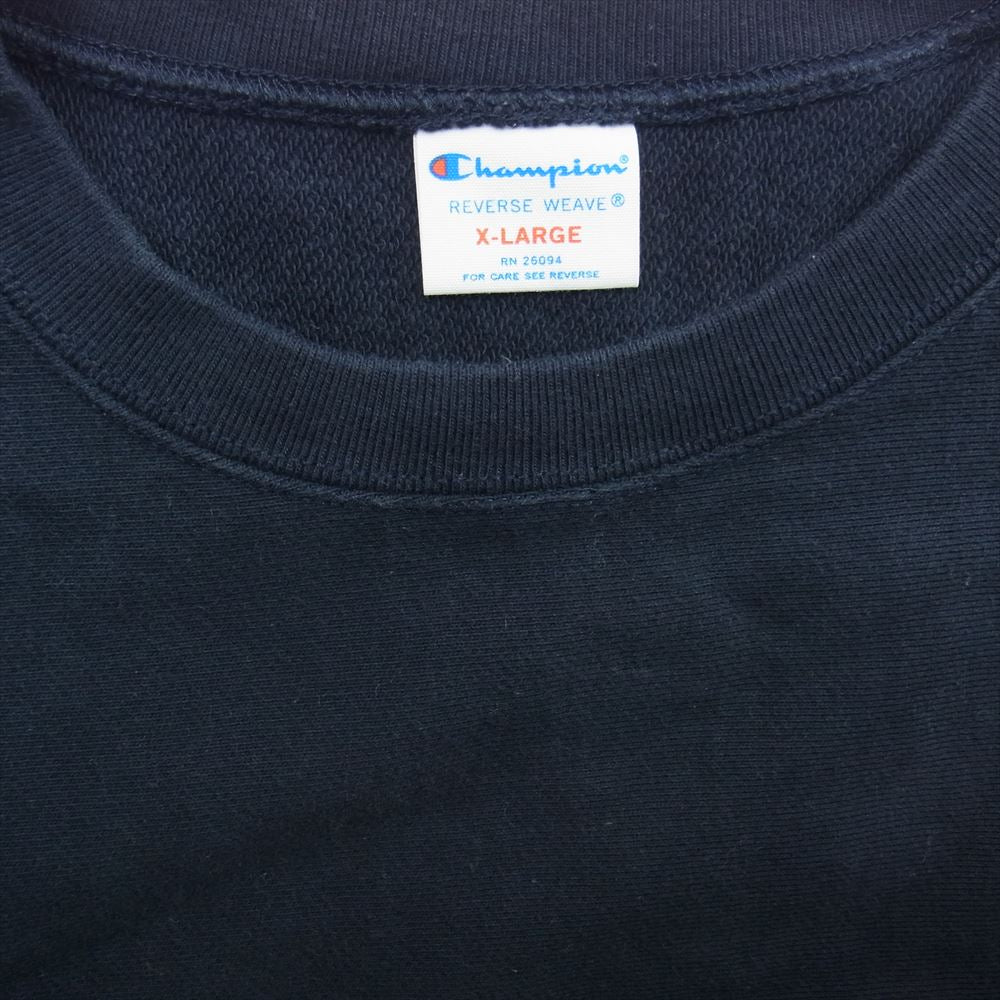 Champion チャンピオン C8-H002 REVERSE WEAVE リバースウィーブ クルーネック スウェット ネイビー系 XL【中古】