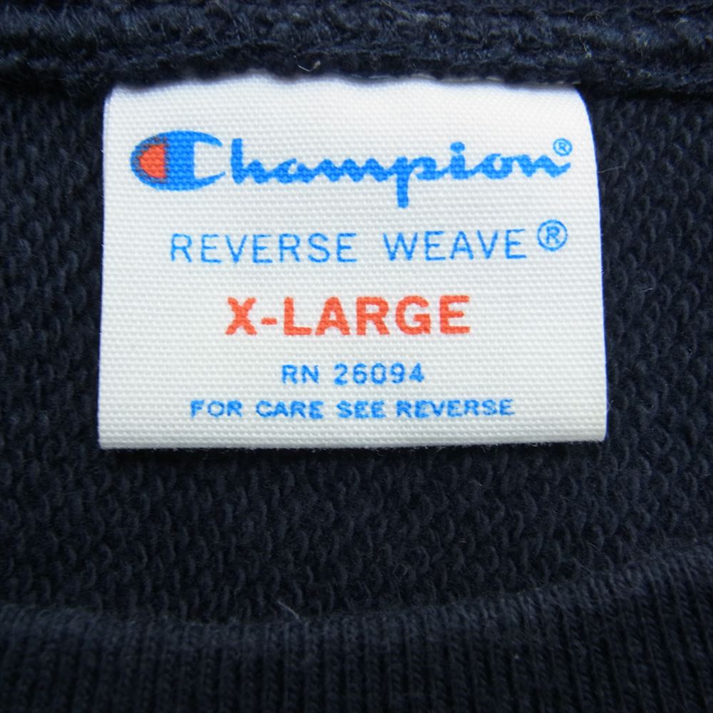 Champion チャンピオン C8-H002 REVERSE WEAVE リバースウィーブ クルーネック スウェット ネイビー系 XL【中古】