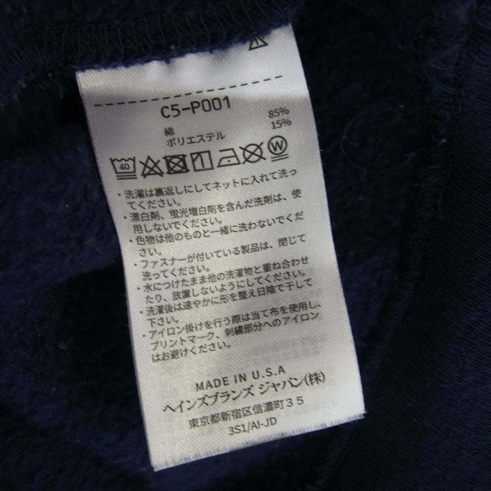 Champion チャンピオン C5-P001 USA製 TERRY FLEECE 9.0oz テリーフリース クルーネック スウェット ネイビー系 XL【中古】