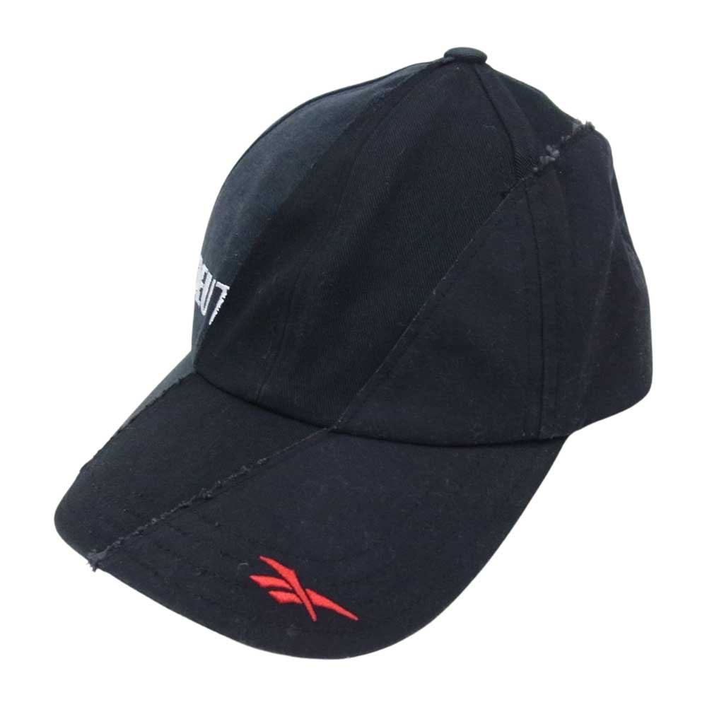 VETEMENTS ヴェトモン reebokリーボック 再構築 キャップ 帽子 ブラック系【中古】