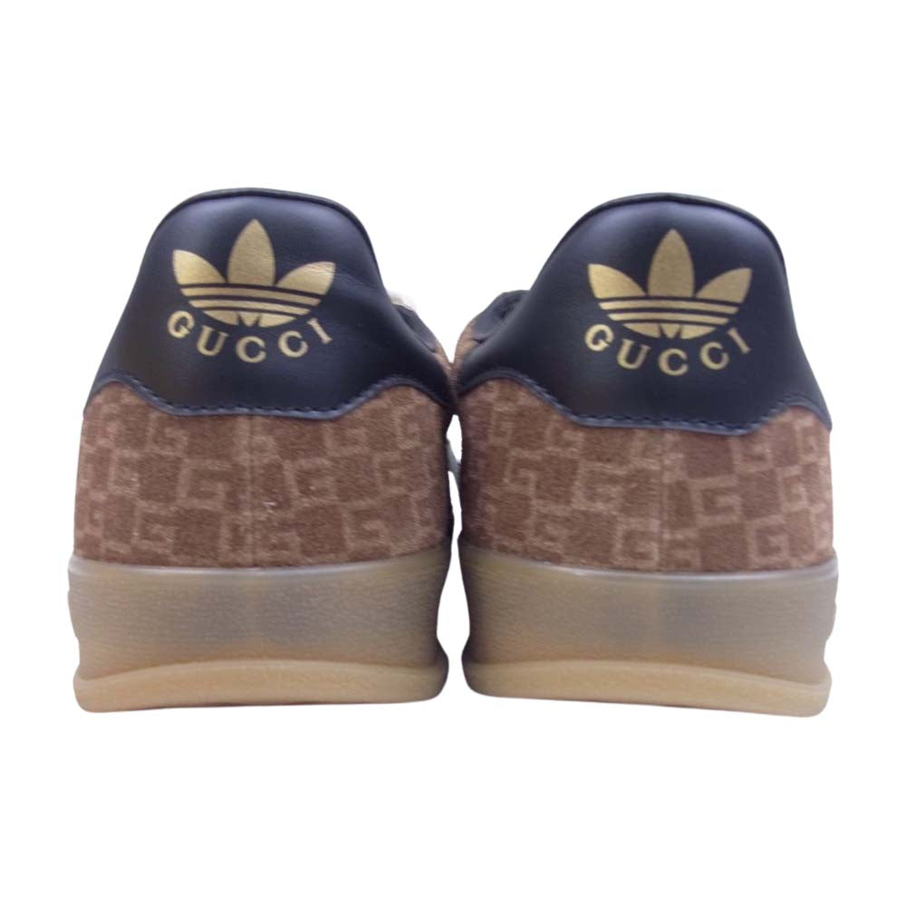 GUCCI グッチ adidas GAZELLE アディダス ガゼル スニーカー ブラウン系 25ｃｍ【極上美品】【中古】