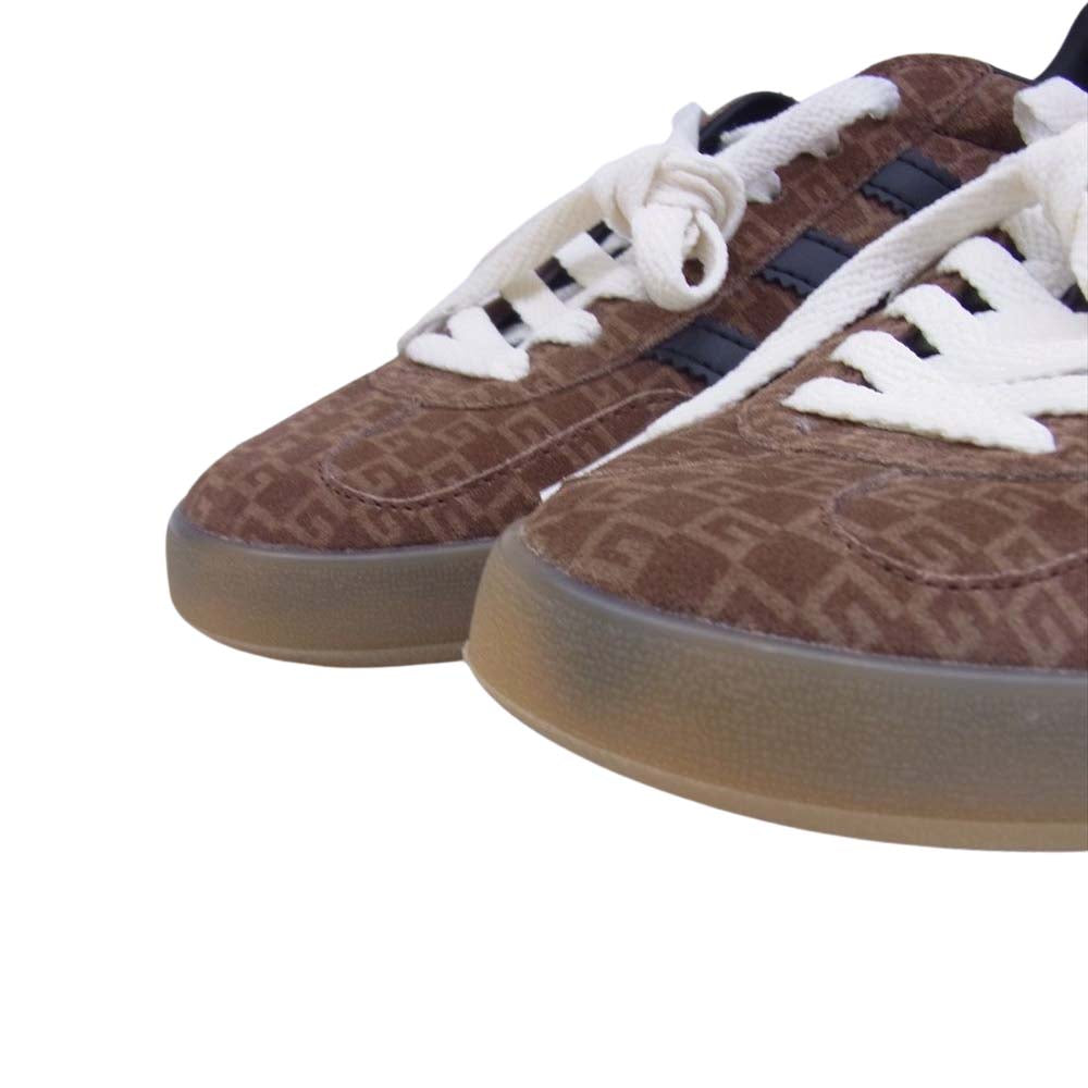 GUCCI グッチ adidas GAZELLE アディダス ガゼル スニーカー ブラウン系 25ｃｍ【極上美品】【中古】