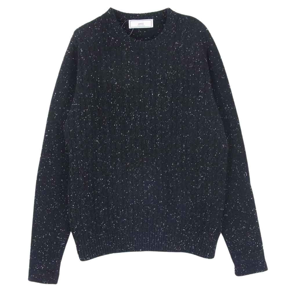 アミアレクサンドルマテュッシ ケーブル編み ウール ニット セーター ブラック系 XS【中古】
