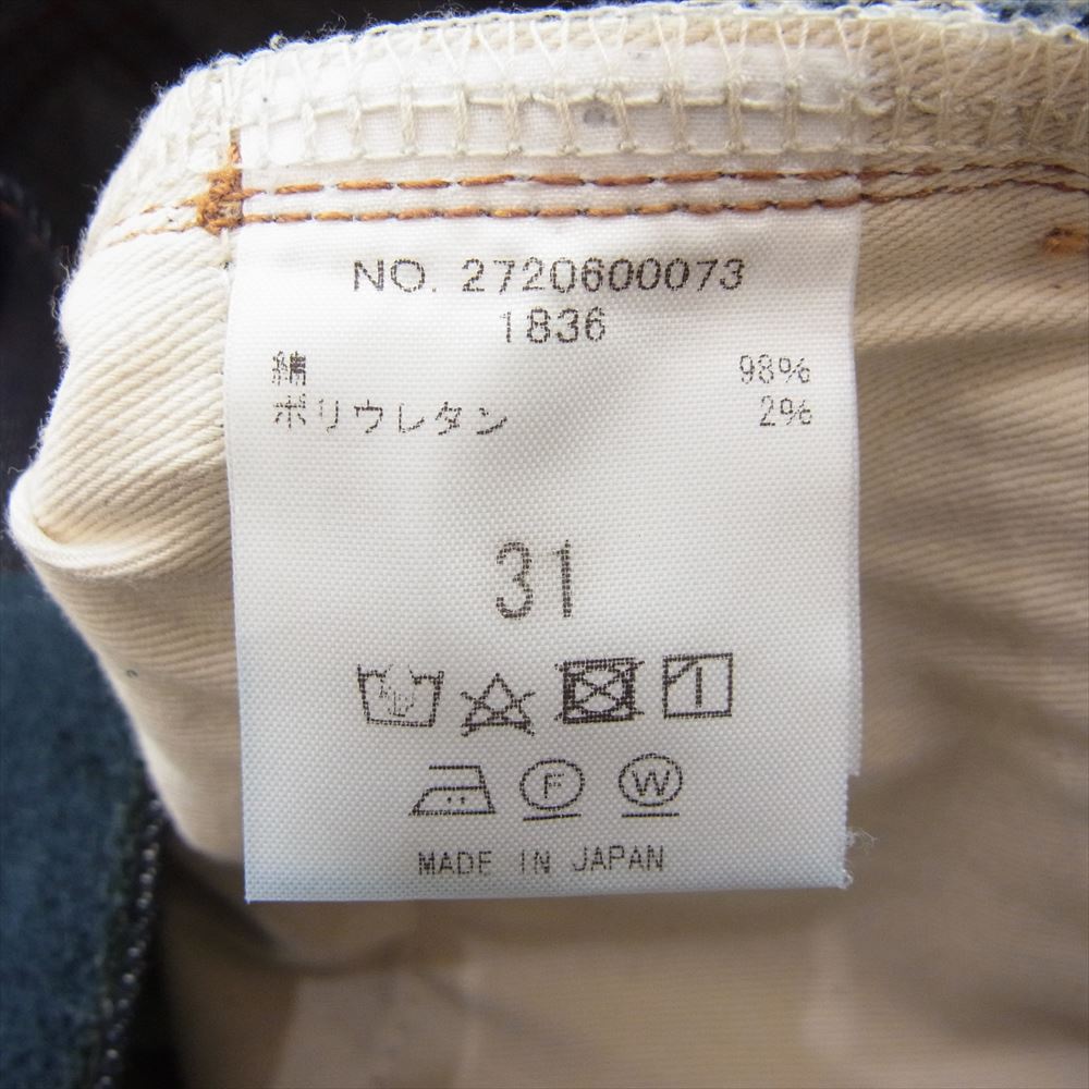 Ron Herman ロンハーマン 2720600073 リジット ジップフライ ストレッチ ストレート デニム パンツ インディゴブルー系 31【中古】