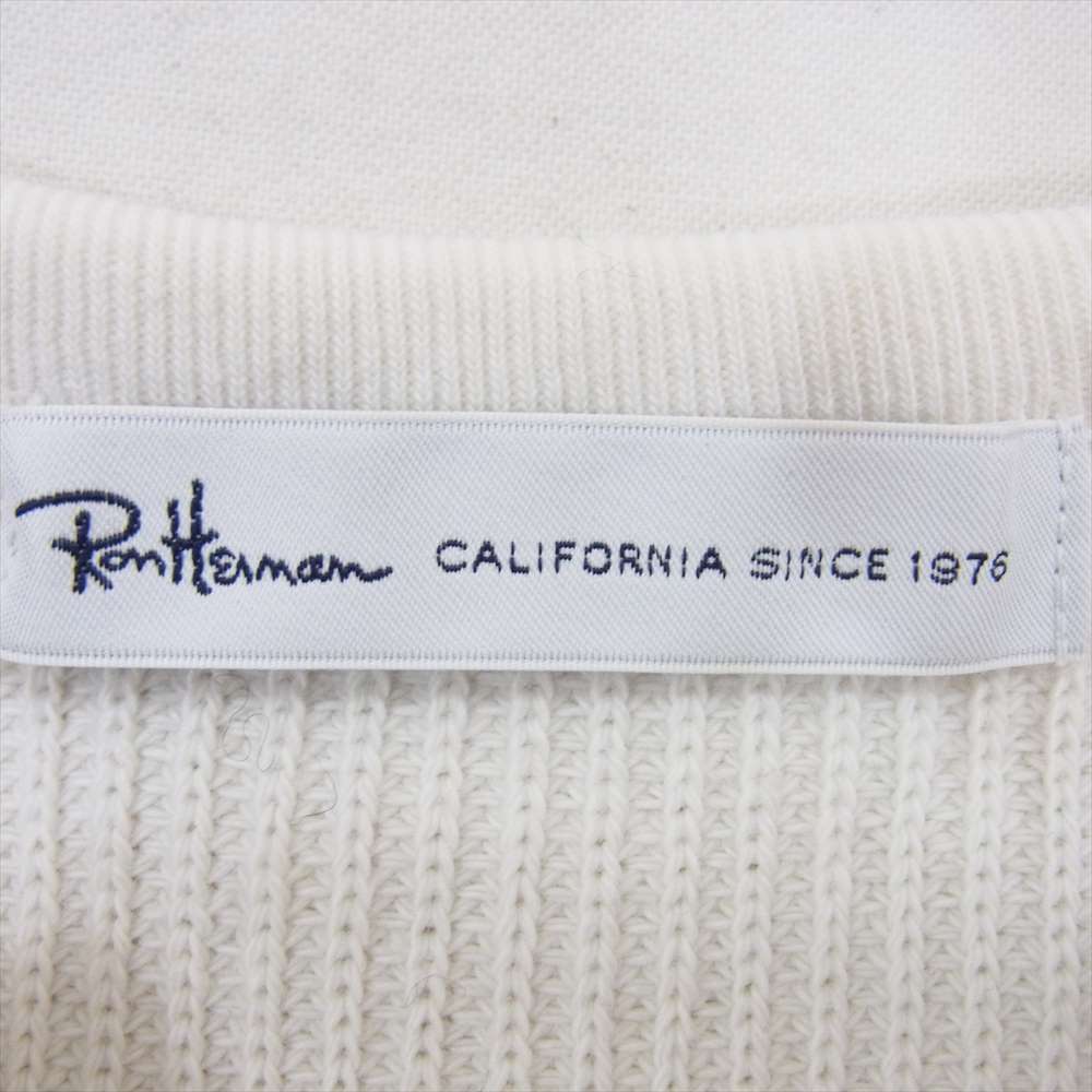 Ron Herman ロンハーマン 612090186-1071 ヘンリーネック サーマル ワッフル カットソー 長袖 Tシャツ ホワイト系 S【中古】