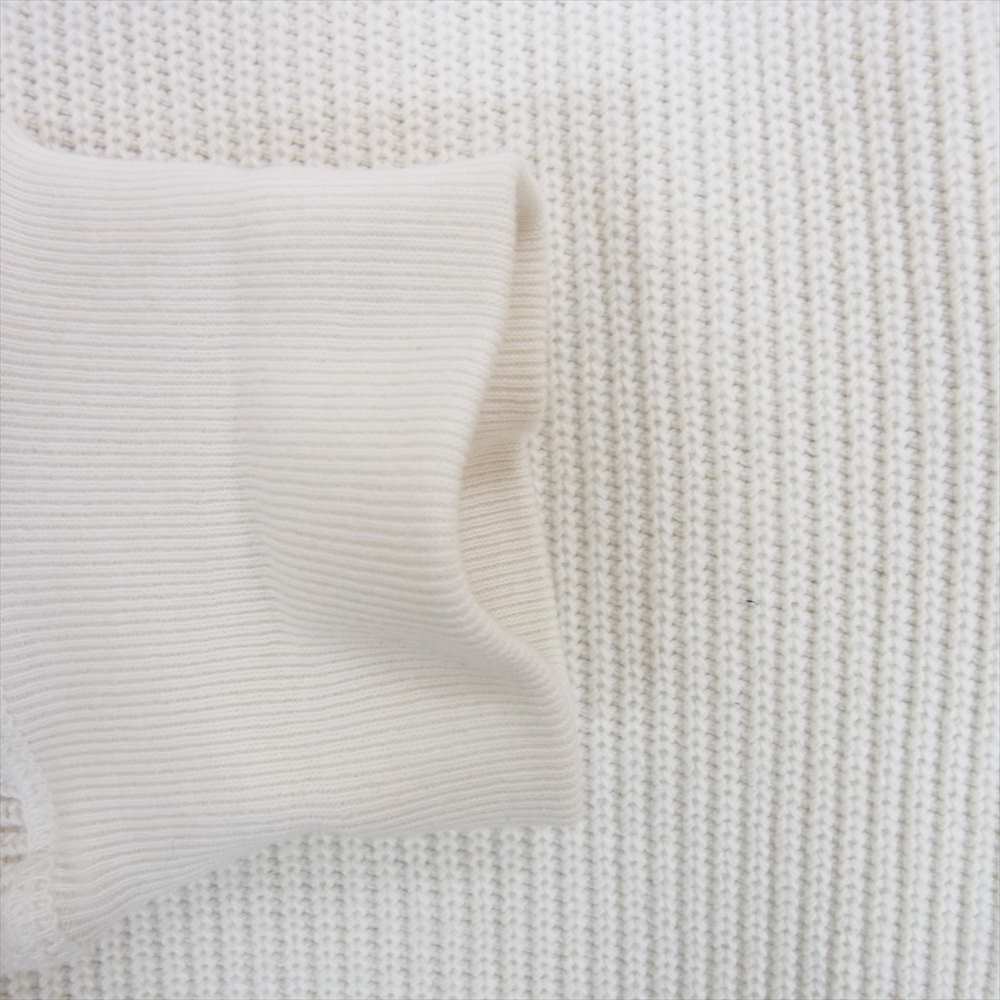 Ron Herman ロンハーマン 612090186-1071 ヘンリーネック サーマル ワッフル カットソー 長袖 Tシャツ ホワイト系 S【中古】