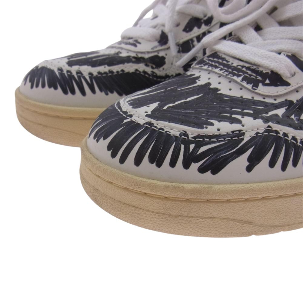 MARNI マルニ VEJA ヴェジャ ロゴグラフィックペイントデザイン ローカット スニーカー ホワイト系 ブラック系 25.5cm【中古】