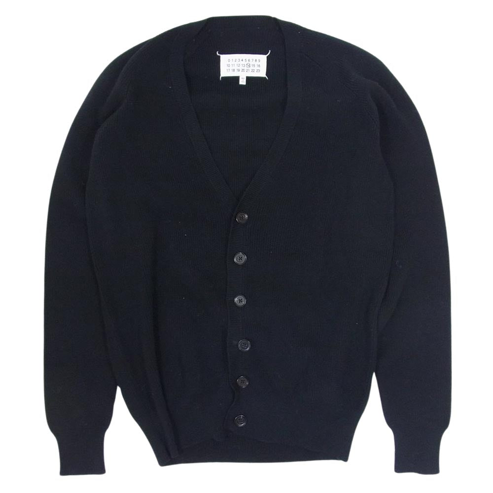 MAISON MARGIELA メゾンマルジェラ S30HA0852 S15625 2016 021 イタリア製 14ライン ラグランスリーブ Vネック ニット カーディガン  ブラック系 XS【中古】