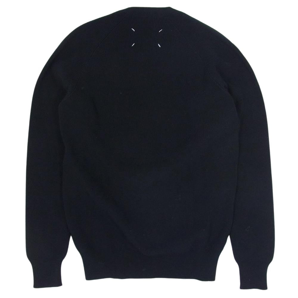 MAISON MARGIELA メゾンマルジェラ S30HA0852 S15625 2016 021 イタリア製 14ライン ラグランスリーブ Vネック ニット カーディガン  ブラック系 XS【中古】