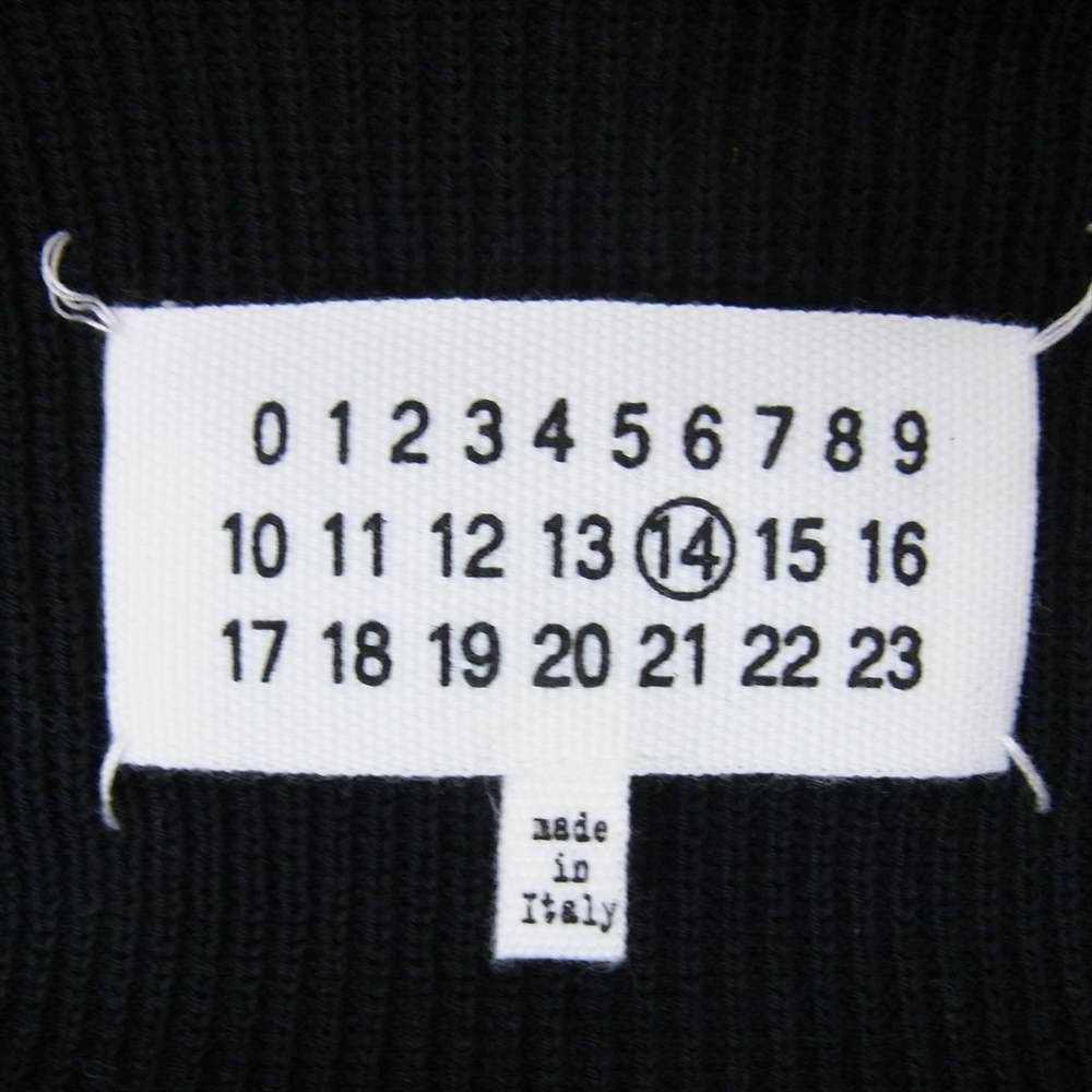 MAISON MARGIELA メゾンマルジェラ S30HA0852 S15625 2016 021 イタリア製 14ライン ラグランスリーブ Vネック ニット カーディガン  ブラック系 XS【中古】