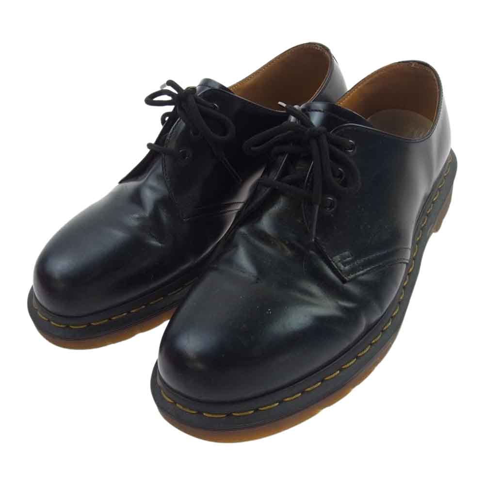 Dr.Martens ドクターマーチン 1461 イエローステッチ 3ホール シューズ ブラック系 UK9【中古】