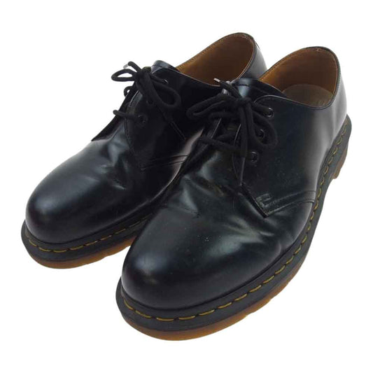 Dr.Martens ドクターマーチン 1461 イエローステッチ 3ホール シューズ ブラック系 UK9【中古】