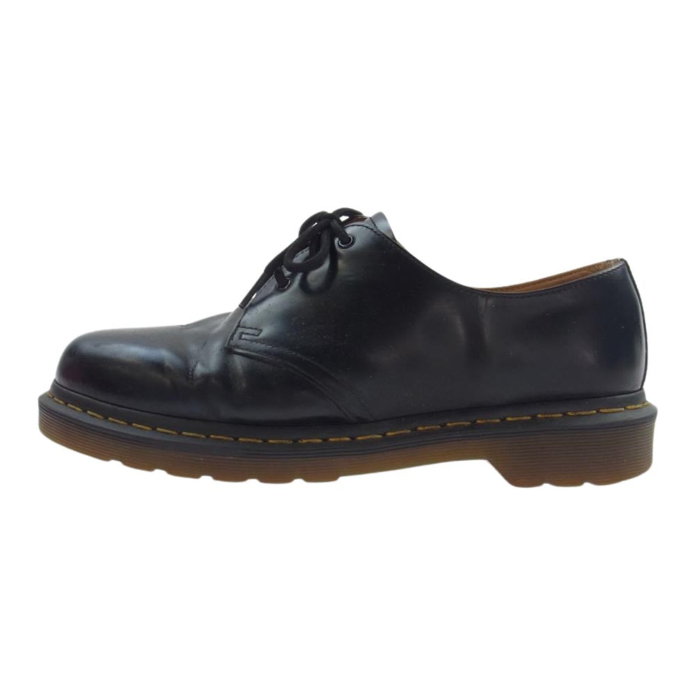 Dr.Martens ドクターマーチン 1461 イエローステッチ 3ホール シューズ ブラック系 UK9【中古】