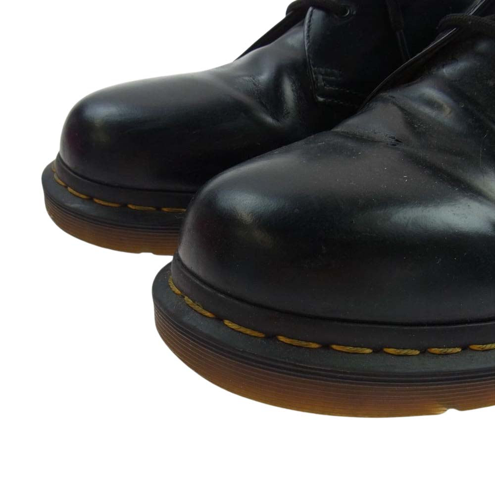 Dr.Martens ドクターマーチン 1461 イエローステッチ 3ホール シューズ ブラック系 UK9【中古】