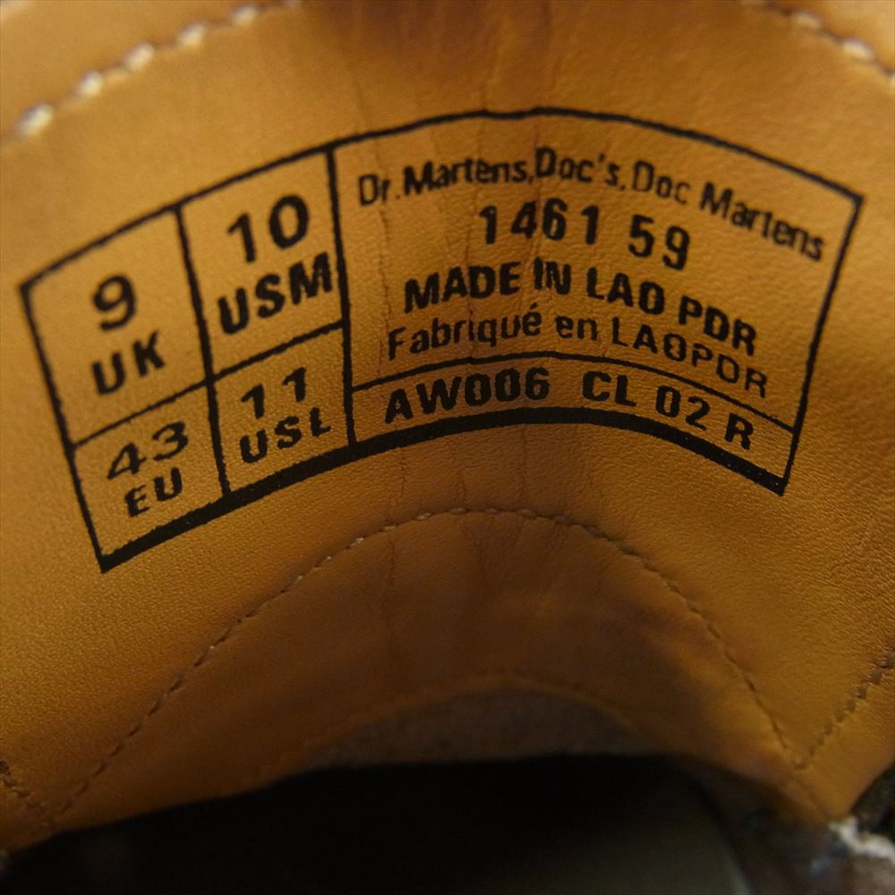 Dr.Martens ドクターマーチン 1461 イエローステッチ 3ホール シューズ ブラック系 UK9【中古】