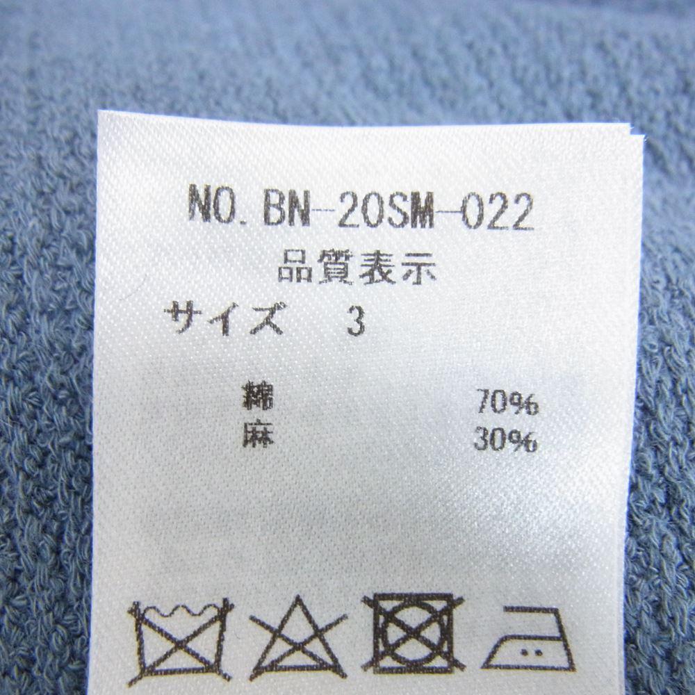 バトナー BN-20SM-022 SWEDISH PIQUE SHORT SLEEVE POLO スウェーディッシュピケショートスリーブ ポロシャツ ブルー系 3【中古】