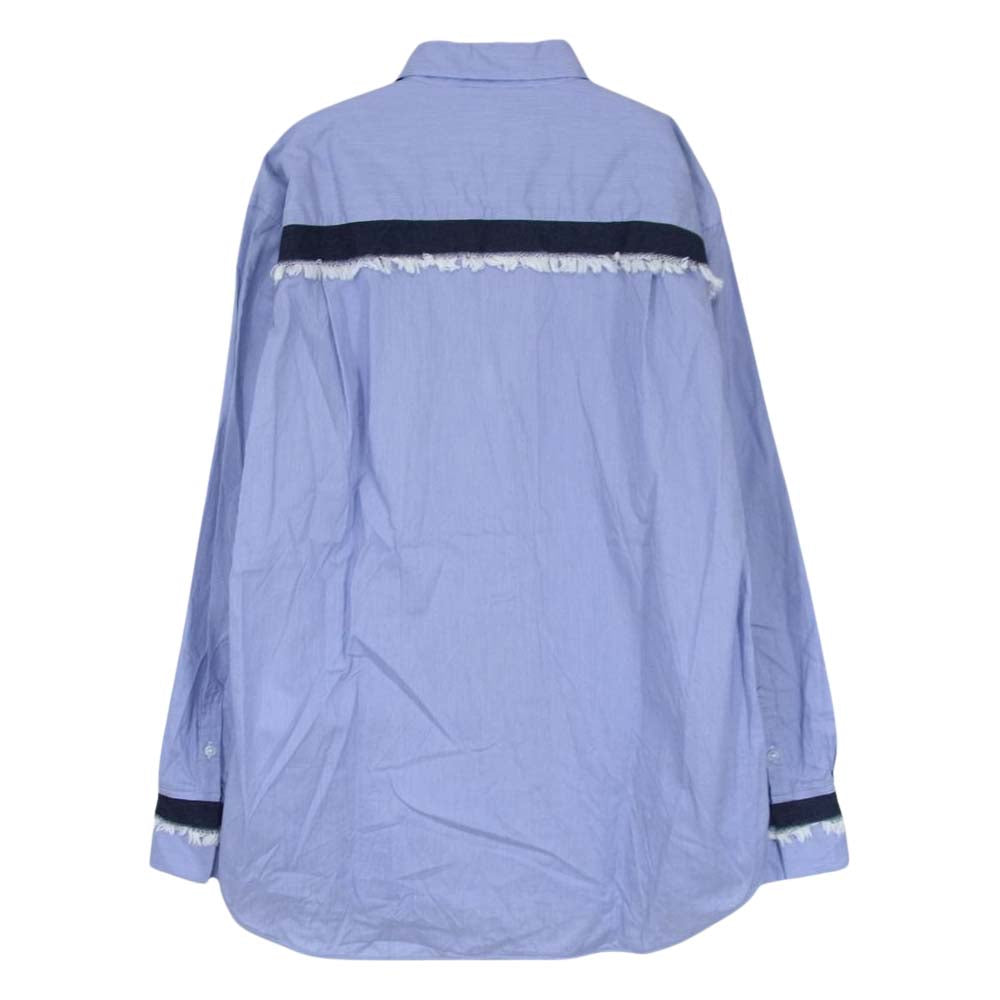 チノ 19AW  19WST303 Fringe Cuff & York Shirt フリンジ カフ 長袖 ヨーク シャツ ブルー系 46【中古】