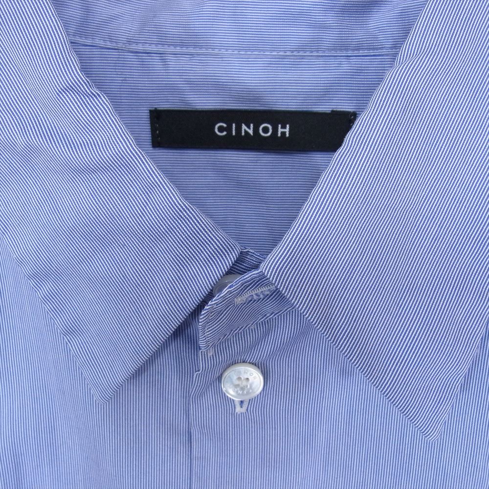 チノ 19AW  19WST303 Fringe Cuff & York Shirt フリンジ カフ 長袖 ヨーク シャツ ブルー系 46【中古】