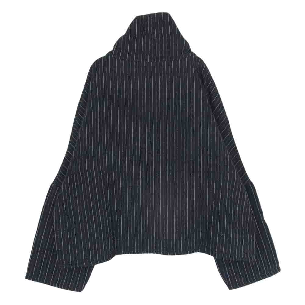 ヨーコ サカモト コットン ストライプ ハイネック カットソー ブラック系 M【中古】