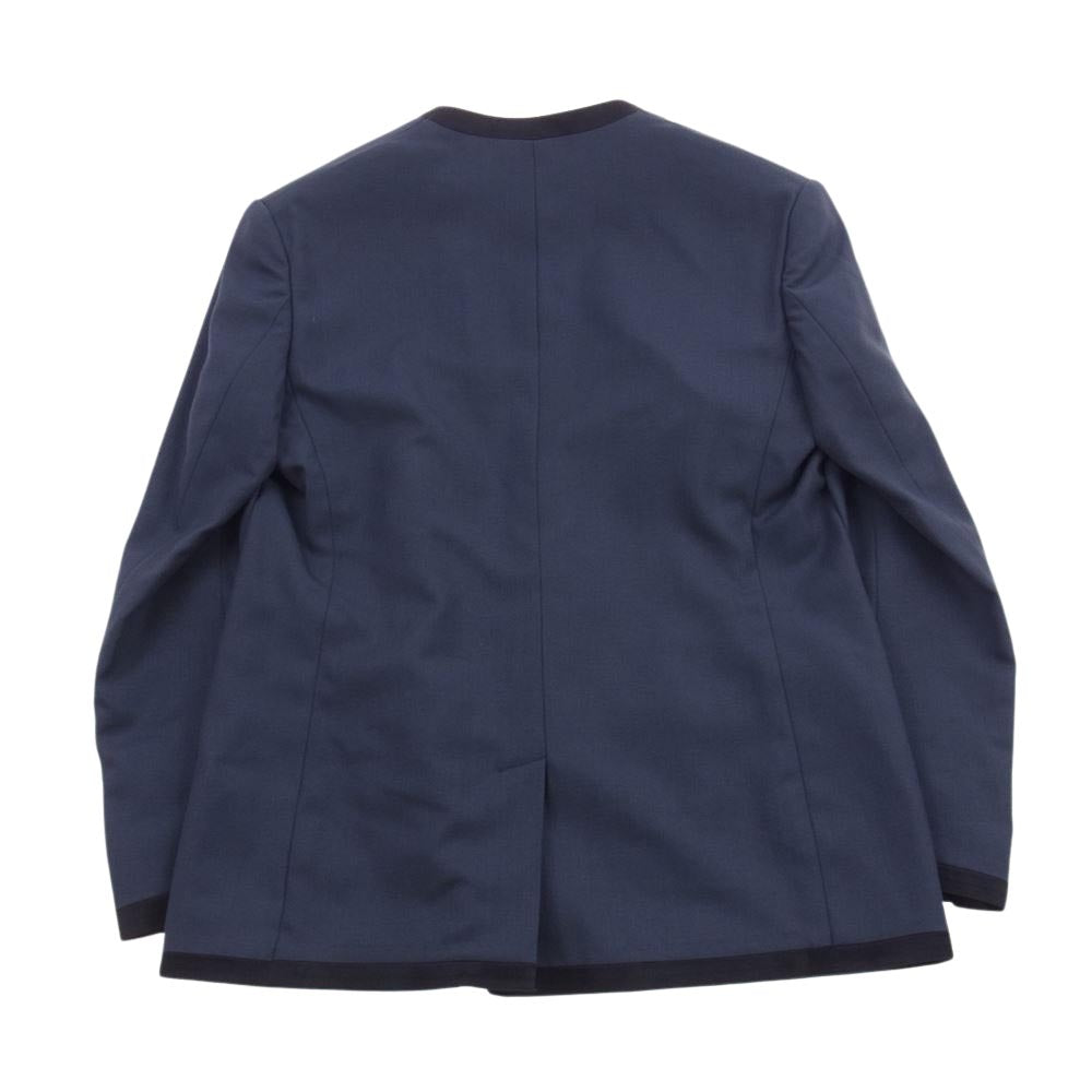 チノ 20SJK306 20SJK308 ノーカラー パイピング ジャケット ジレ セット ネイビー系 46【中古】