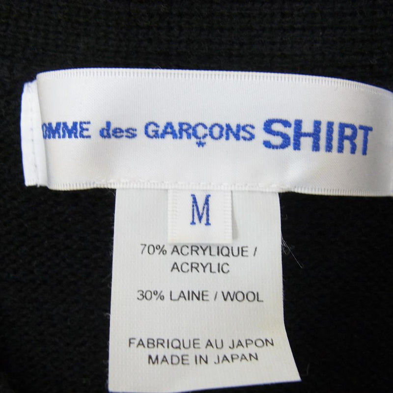 COMME des GARCONS コムデギャルソン W26509 SHIRT シャツ Vネック カーディガン ブラック系 M【中古】
