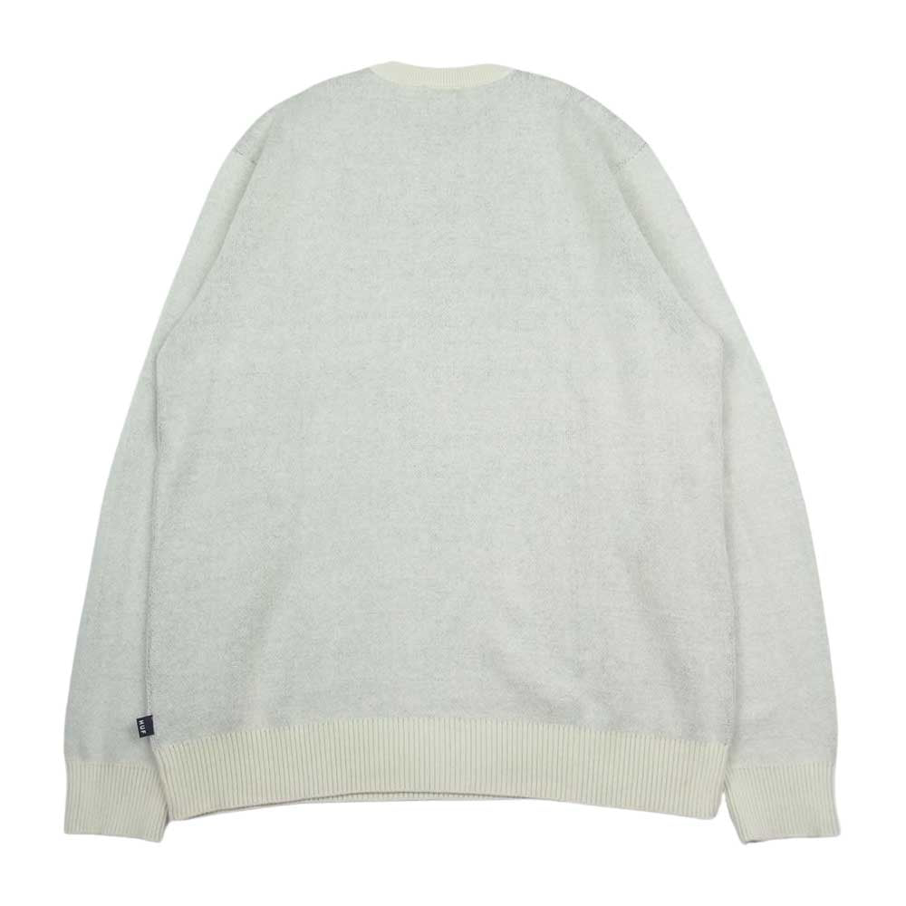 HUF ハフ KN00488 X SMASHING PUMPKINS SWEATER スマッシング パンプキンズ セーター ジャガード織り アートワーク ニット セーター  ホワイト系 M【中古】