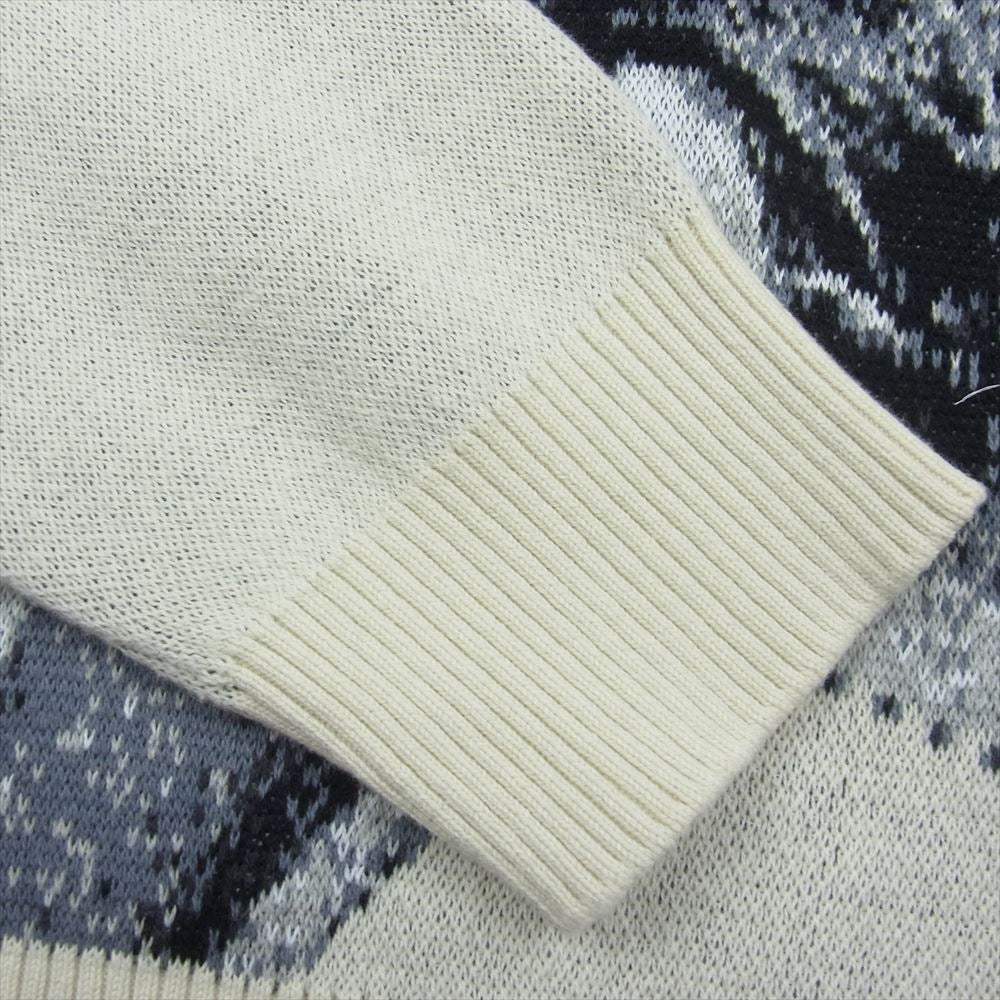 HUF ハフ KN00488 X SMASHING PUMPKINS SWEATER スマッシング パンプキンズ セーター ジャガード織り アートワーク ニット セーター  ホワイト系 M【中古】