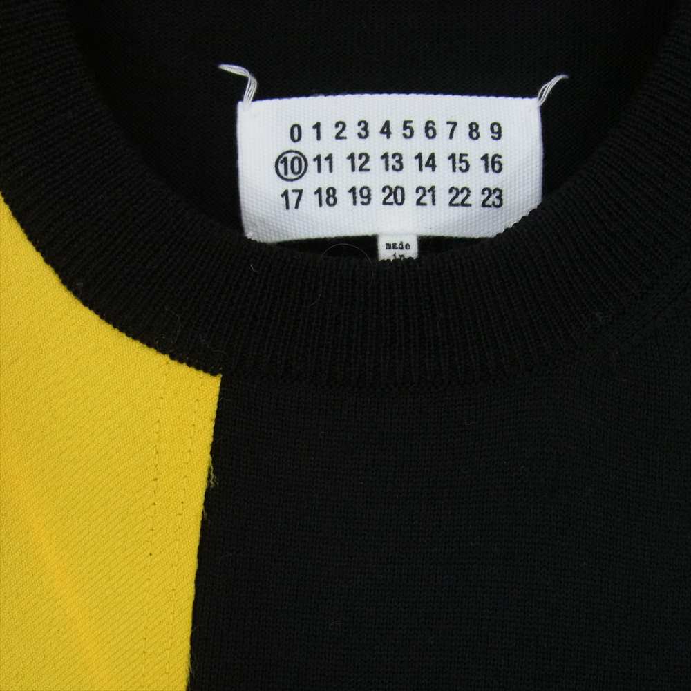 MAISON MARGIELA メゾンマルジェラ 18AW S30HB0048 10ライン バイカラー ブロック クルーネック ニット ブラック系 M【中古】