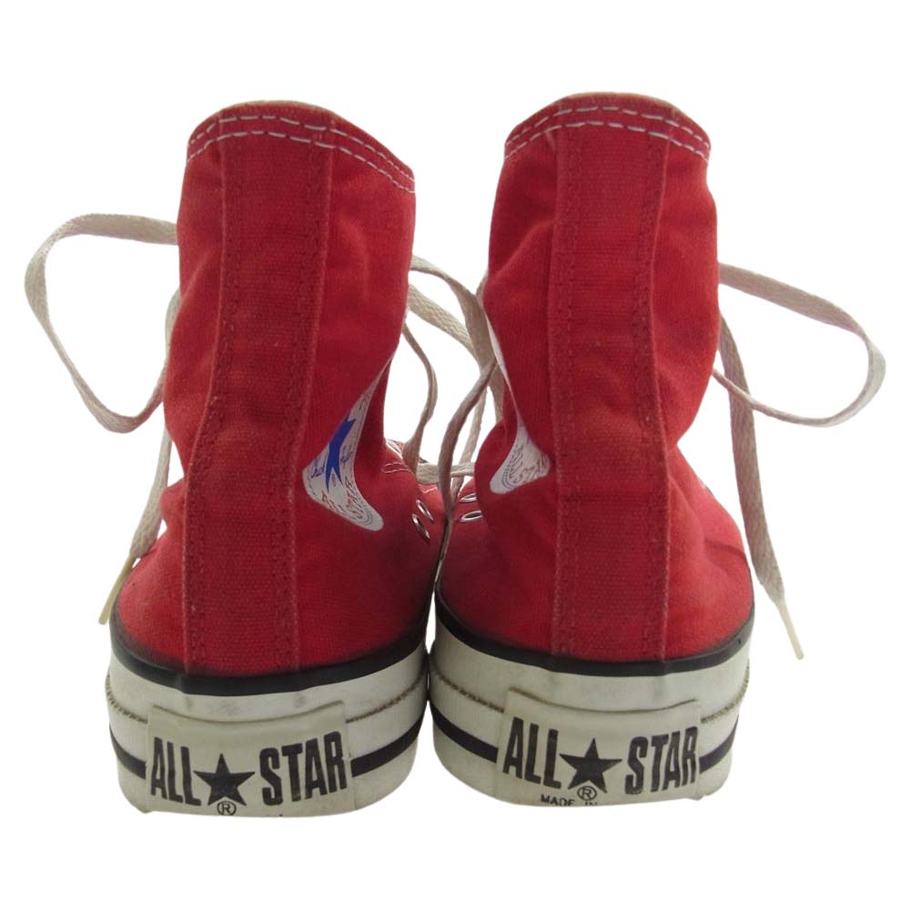 CONVERSE コンバース 90s USA製 ALL STAR HI オールスター ハイカット キャンバス スニーカー レッド レッド系 US 4 1/2【中古】